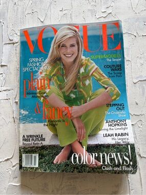 Vintage Vogue March 1996 Claudia Schiffer cover